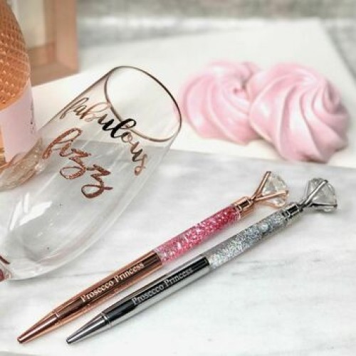 Personalised Diamond Topped Crystal Pen